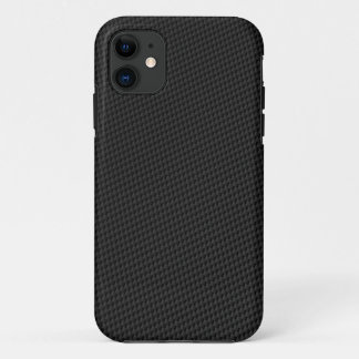 Black Carbon Fiber (faux) iPhone 11 Case