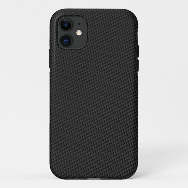 Black Carbon Fiber (faux) Case-Mate iPhone Case (Back)