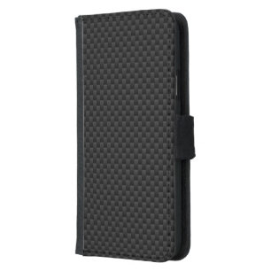 Black Carbon Fiber Print Automotive Texture Wallet Phone Case For Samsung Galaxy S5