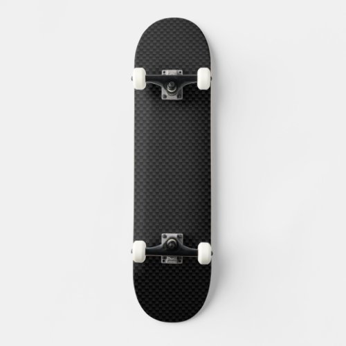 Black Carbon Fiber Print Skateboard