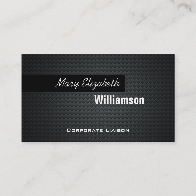 Black Carbon Fiber Professional Business Cards (Front)