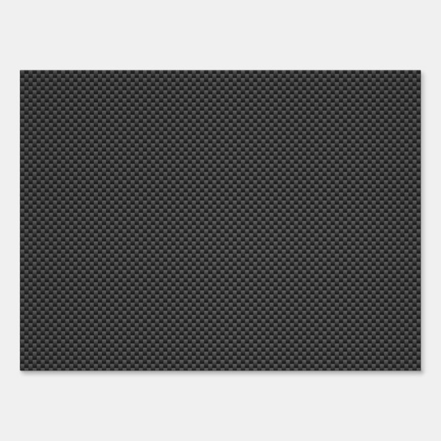 Black Carbon Fiber Style Print Background Yard Sign (Front)