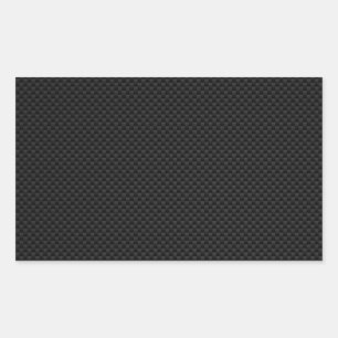 Black Carbon Fiber Style Print Rectangular Sticker