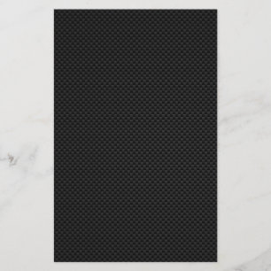 Black Carbon Fiber Style Print Stationery