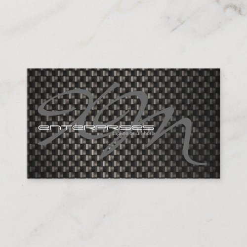 Black Carbon Fiber Textured Business Card