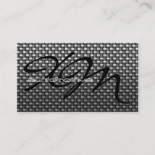 Black Carbon Fiber Textured Business Card