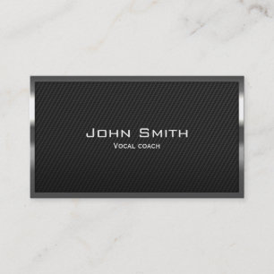 Black Carbon Fiber Vocal Coach Business Card