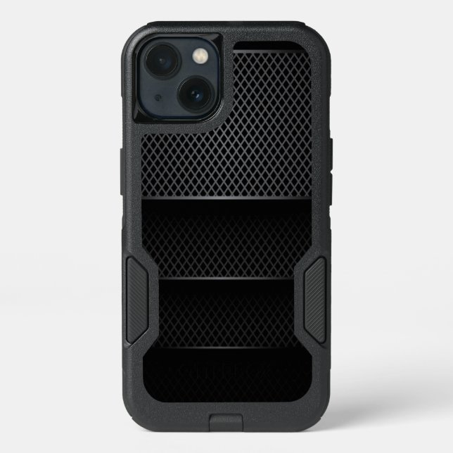 Black Carbon Mesh - Customize Otterbox iPhone Case (Back)