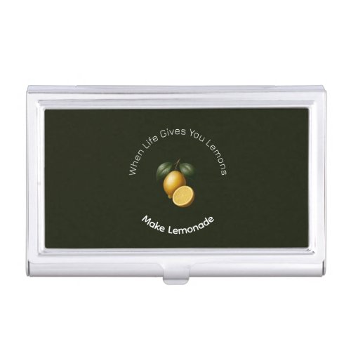 Black Card Holder - When Life Gives You Lemons