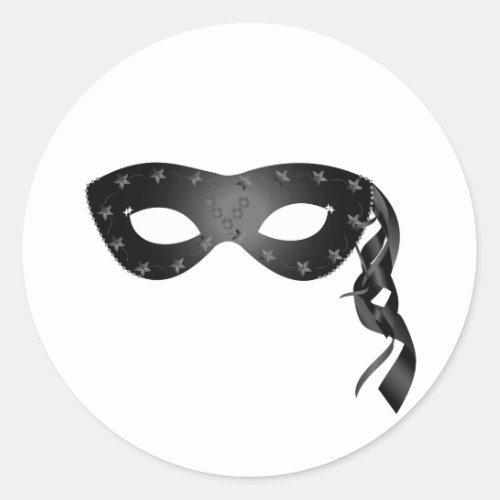 Black Carnival Mask Stickers