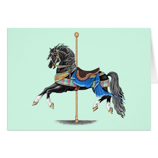 Black Carousel Horse (Front Horizontal)