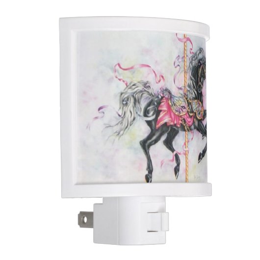 Black Carousel Horse Night Light (Right)