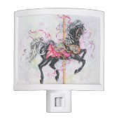 Black Carousel Horse Night Light (Front)
