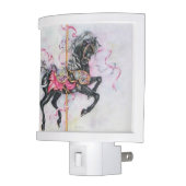 Black Carousel Horse Night Light (Left)