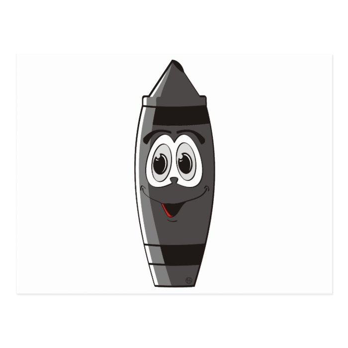 Black Cartoon Crayon Postcards