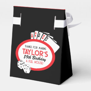 Black Casino Poker Birthday Party Favor Boxes