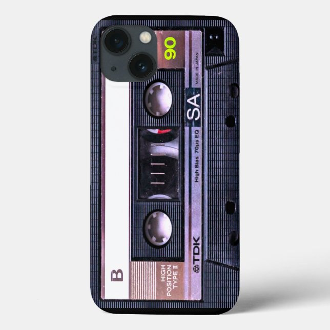 Black Cassette Tape Case-Mate iPhone Case (Back)