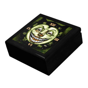 Black Cat 13 Clock Halloween Keepsake Box