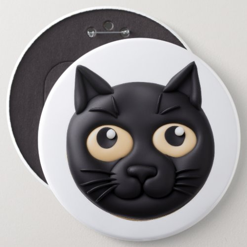 Black Cat 3D Inspired Button