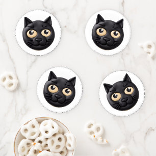 Black Cat 3D Inspired Coaster Set
