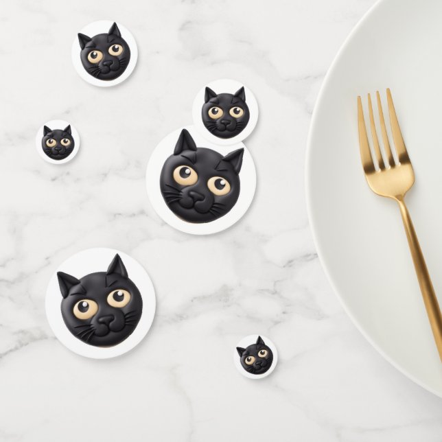 Black Cat 3D Inspired Confetti (Group)