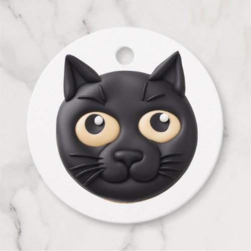 Black Cat 3D Inspired Favor Tags