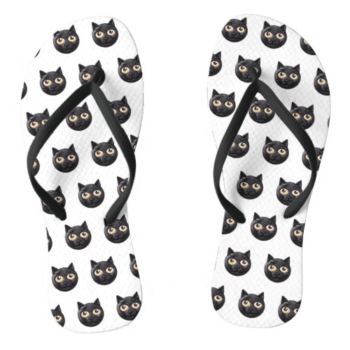 Black Cat 3D Inspired Flip Flops