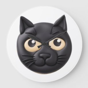 Black Cat 3D Inspired Large Clock