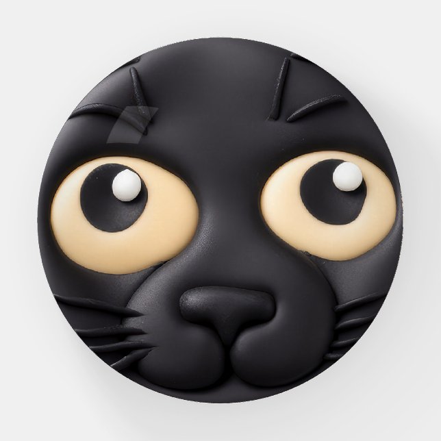 Black Cat 3D Inspired Paperweight (Front)
