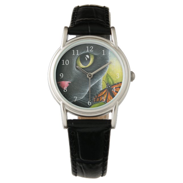 Black Cat 555 Butterfly Watch (Front)