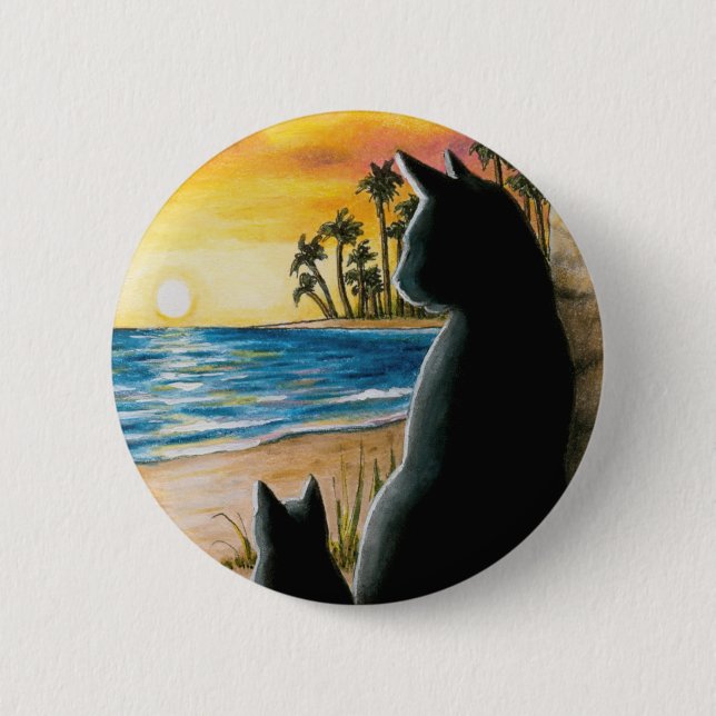 Black Cat 597 Button (Front)