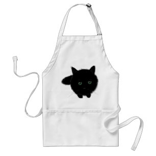 Black Cat Adult Apron