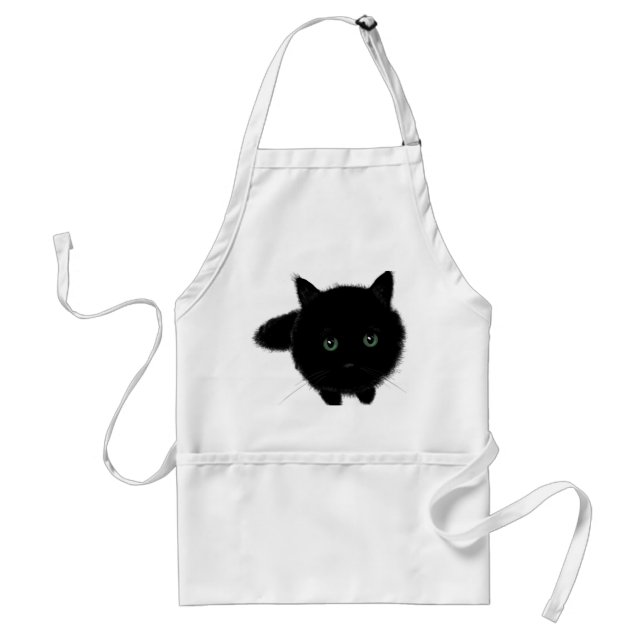 Black Cat Adult Apron (Front)