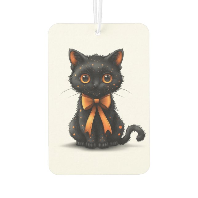 Black Cat Air Freshener (Back)
