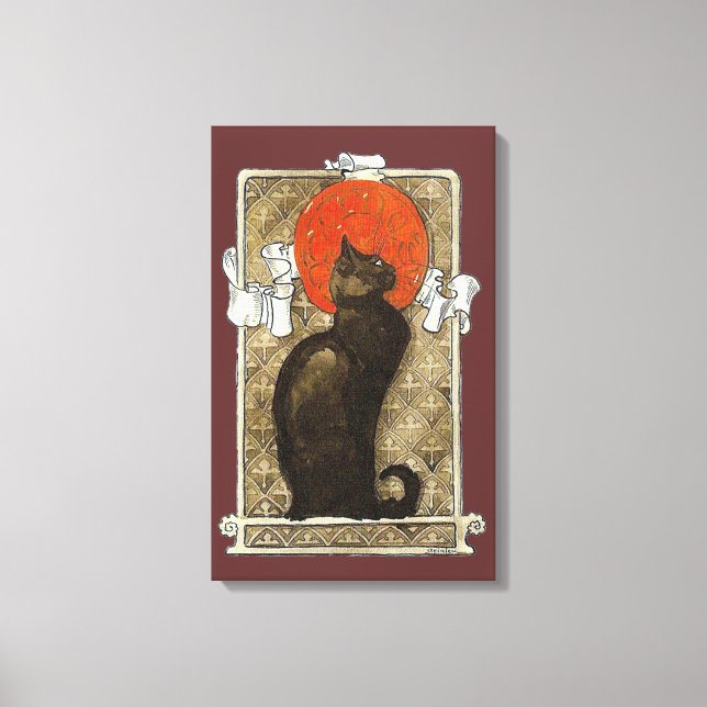 Black Cat, Alexandre Steinlen Canvas Print (Front)