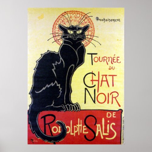 Black Cat Alexandre Steinlen Poster
