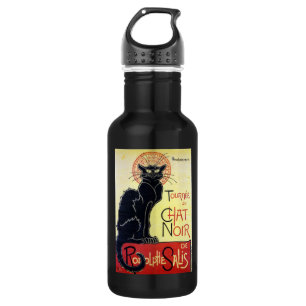 Black Cat, Alexandre Steinlen Stainless Steel Water Bottle