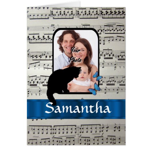 Black cat and butterflies (Front)