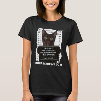Black Cat and Catnip Funny For Cat Dad, Cat Mom, C T-Shirt