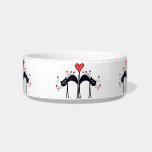 Black Cat and Hearts Ceramic Pet Bowl<br><div class="desc">Black Cat and Hearts Ceramic Pet Bowl</div>