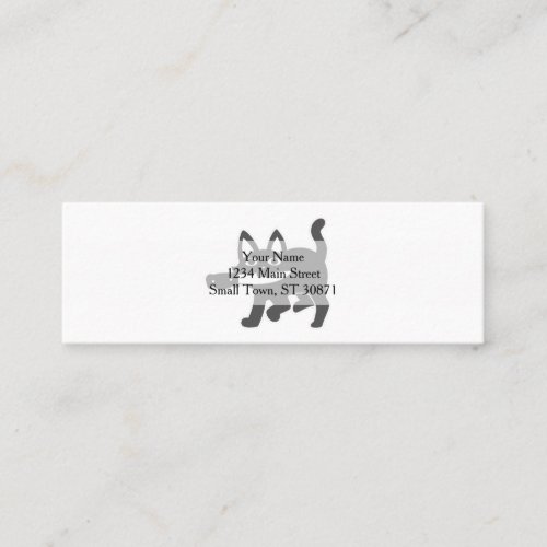 Black Cat And Knife _ Choose background color Mini Business Card