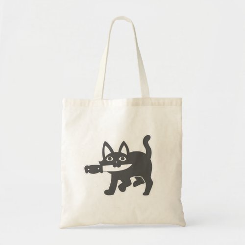 Black Cat And Knife _ Choose background color Tote Bag