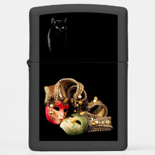 Black cat and love zippo lighter