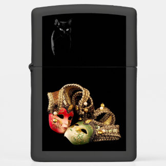 Black cat and love zippo lighter