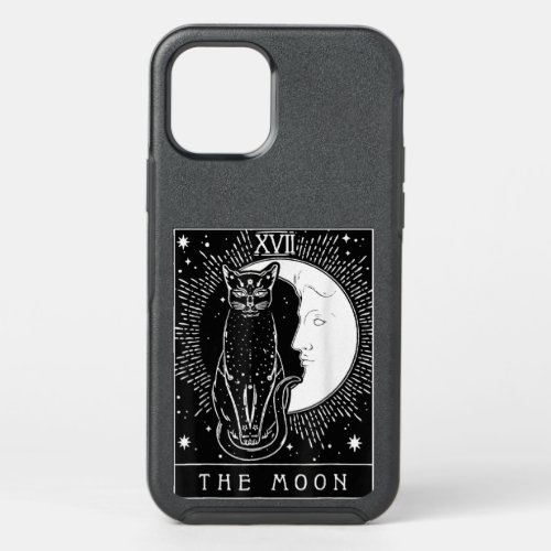 Black cat and moon tarot card T_Shirt OtterBox Symmetry iPhone 12 Pro Case
