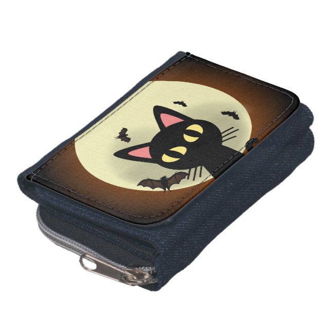 Black cat and moon. wallet (Bottom)