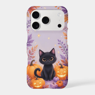 Black Cat and Pumpkins Autumn Iphone 18 Pro Case