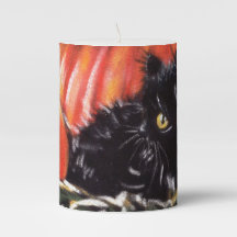Black Cat and Pumpkins Candle