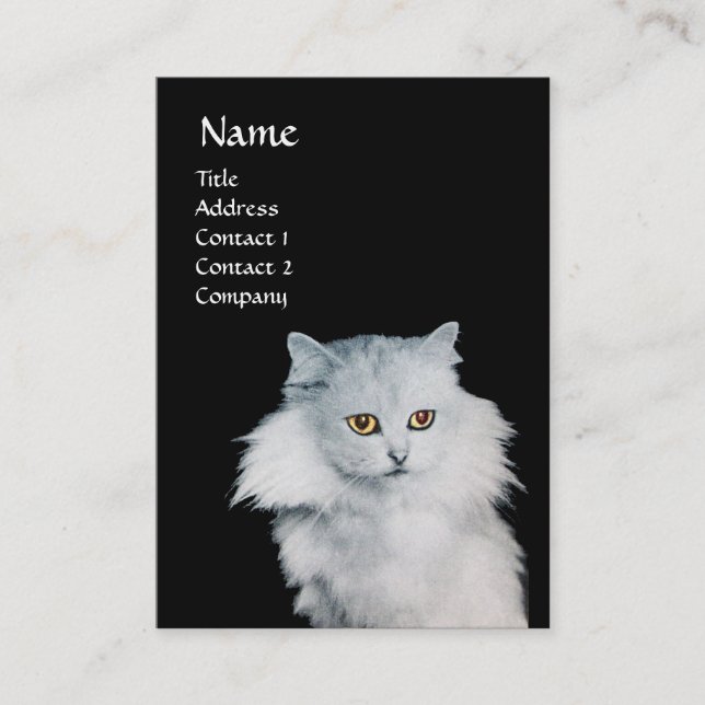 BLACK CAT AND WHITE CAT BUSINESS CARD (Front)
