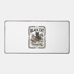 Black Cat Apothecary Cat Witchy Mystic Apothecary Desk Mat